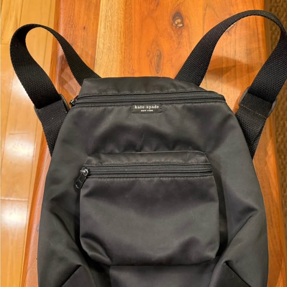 Vintage Kate Spade Black Nylon Backpack